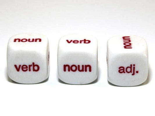 16mm d6, 6 Parts of Speech Verb Preposition Adverb Conjunction Adjective Noun (per die) - 