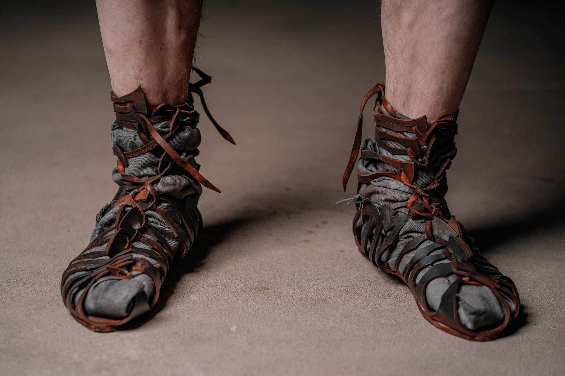 Leather gladiator sandals - 5US