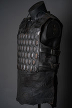 LARP leather cuirass with brass accents