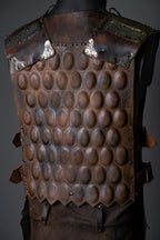 LARP leather cuirass with brass accents