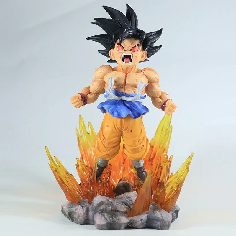 Kid Goku Dragon Ball Anime Figure, Z Super Kai Ape Black Hair Figurines 19cm