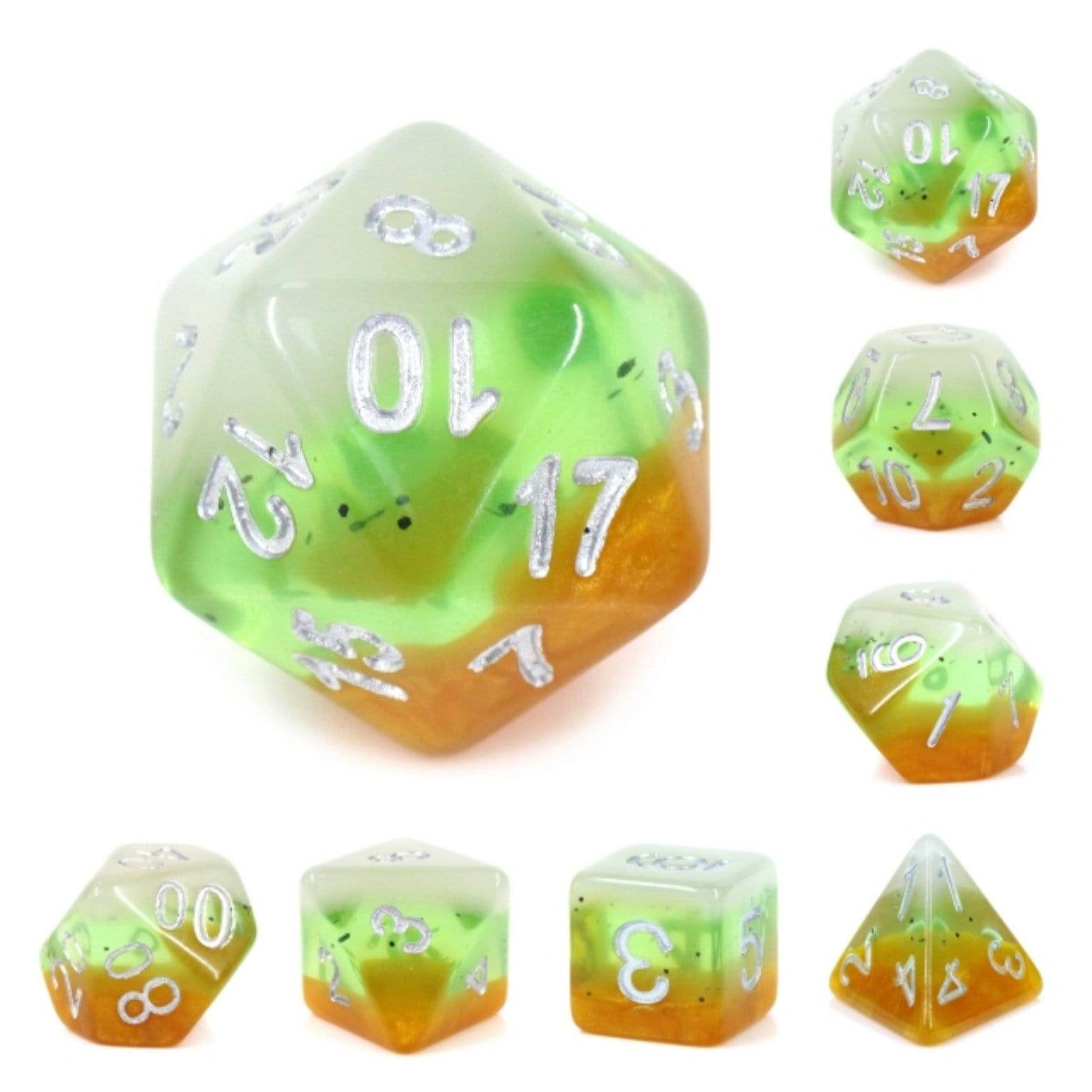 Kiwi Fruit RPG Dice Set - 