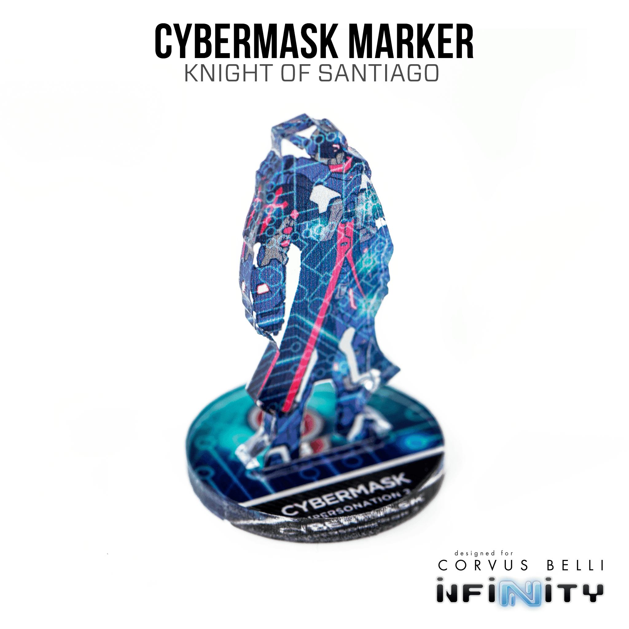 Infinity 3D Markers: Knight of Santiago (25mm Cybermask) - A