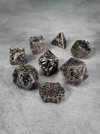 Kraken's Reach 8 pc TTRPG Dice Set - Steel Golem's Reach
