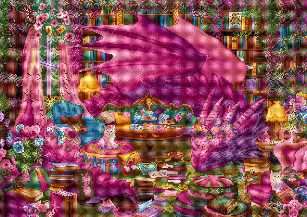 The Reading Realm Counted Cross Stitch Kit by Letistitch L9970