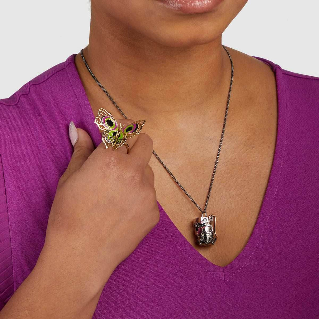 League of Legends X RockLove ARCANE Articulated Jinx Chomper Pendant - 