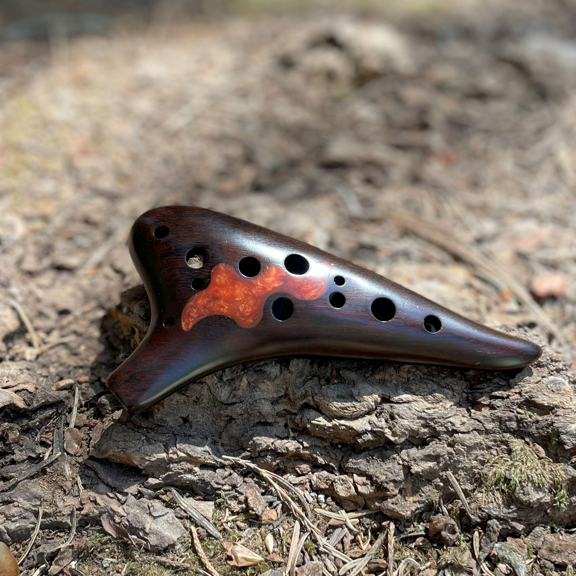 12 Hole Wooden Soprano Ocarina in C Major
