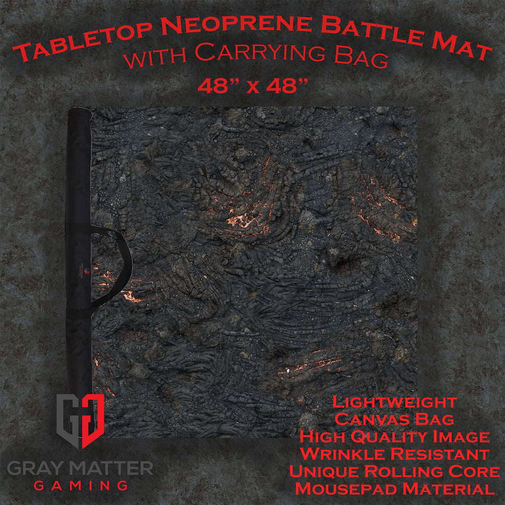Lava Flows - Neoprene Battle Mat with Bag