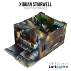 Xiguan Components - Stairwell - Right Entrance / Bare MDF