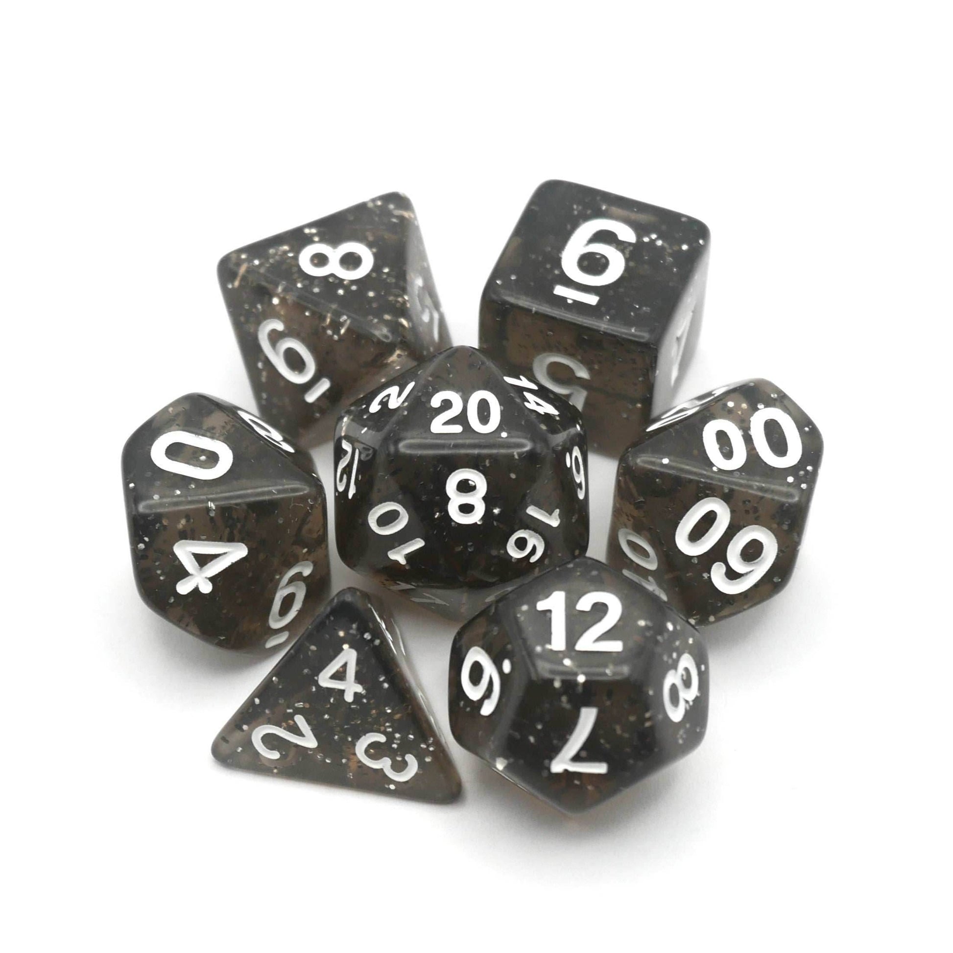 Essence of Licorice - 7 Piece DnD Dice Set | Acrylic RPG Gaming Dice - 