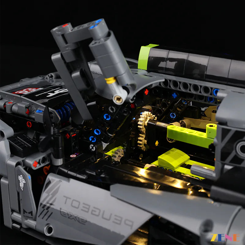Light Kit for LEGO PEUGEOT 9X8 24H Le Mans Hybrid Hypercar #42156