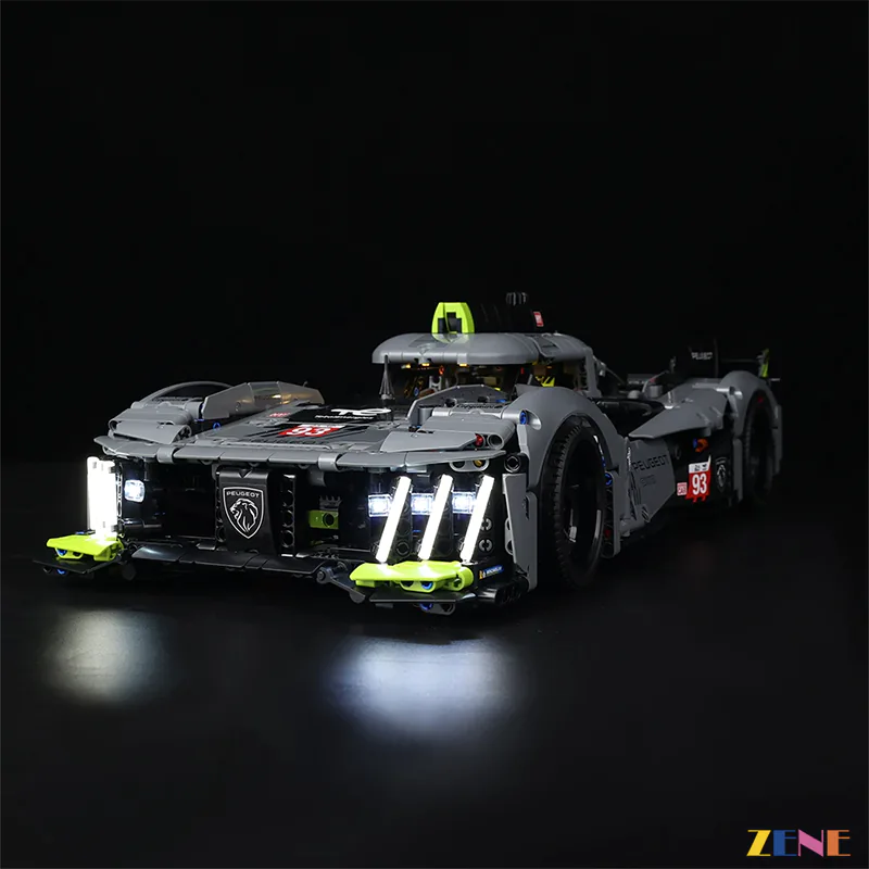 Light Kit for LEGO PEUGEOT 9X8 24H Le Mans Hybrid Hypercar #42156