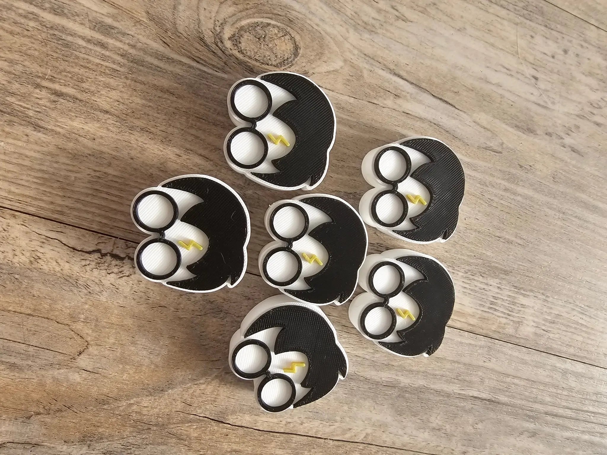 Lightning-Bolt Wizard Straw Topper – 3D Printed (Black & White)