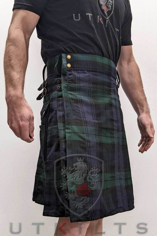 Standard Black Watch Tartan Utility Kilt - 30 / 22