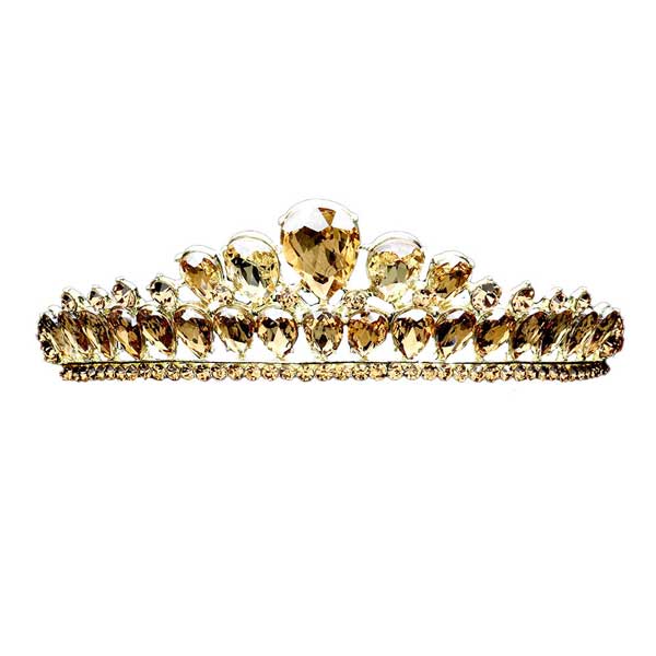 Teardrop Stone Cluster Princess Tiara