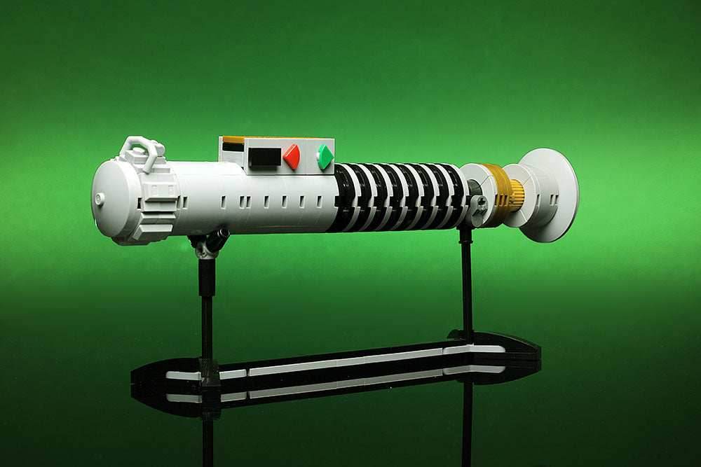 Luke Skywalker Return of the Jedi Lightsaber w/ Stand - Custom MOC made with LEGO bricks - 