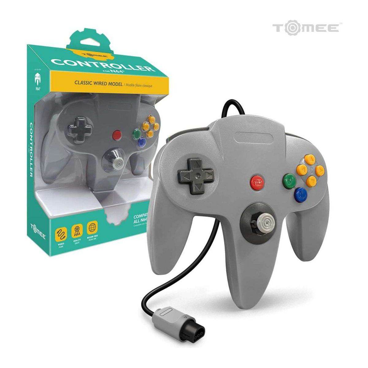 Wired Controller Compatible With N64 by Tomee - Gray