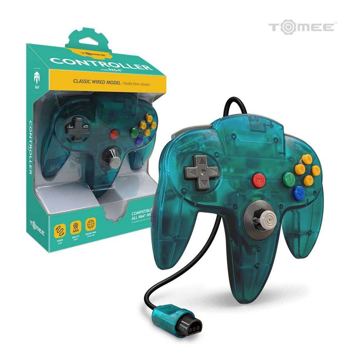 Wired Controller Compatible With N64 by Tomee - Turquoise