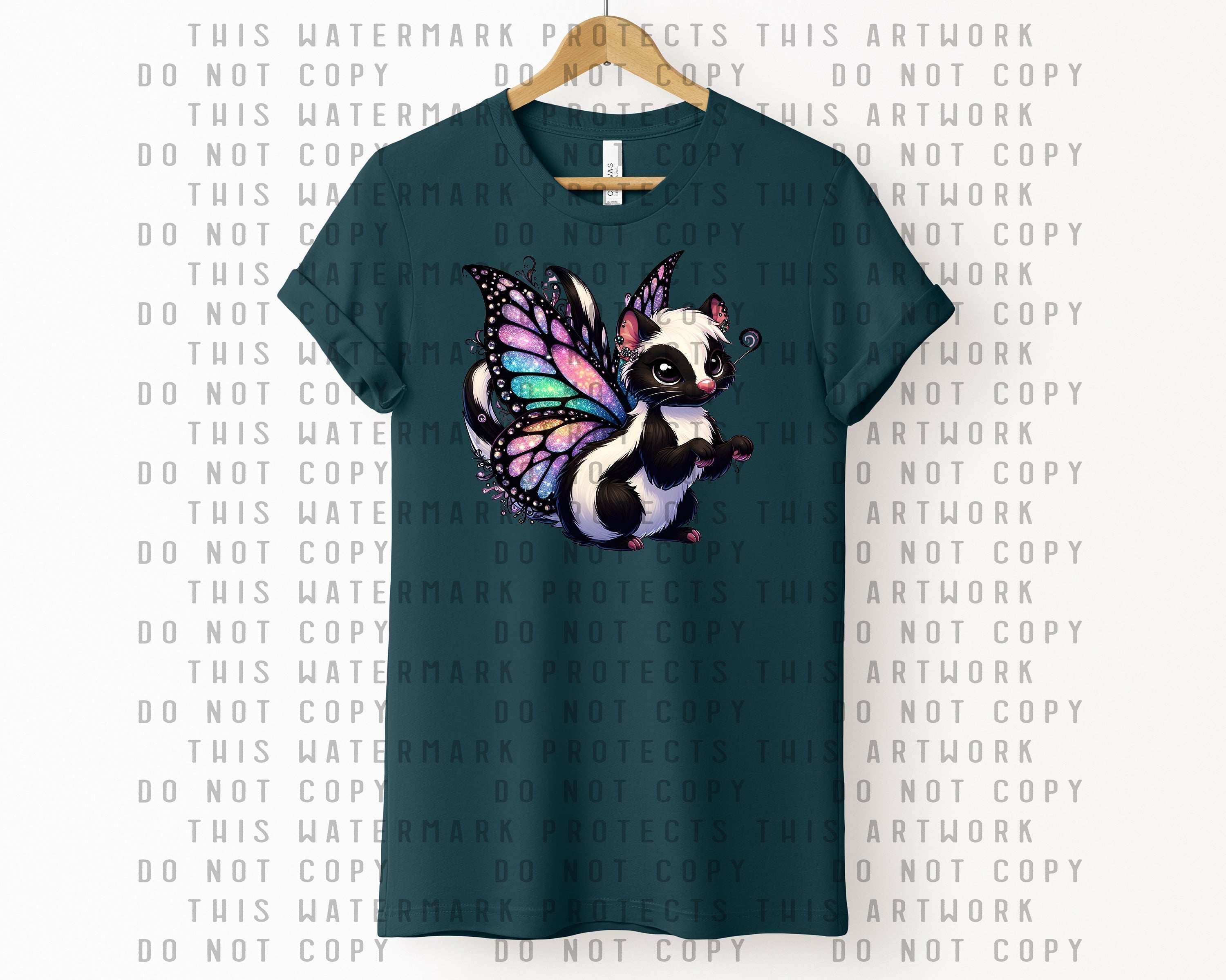 Goth Fairy Skunk Graphic Tee - S