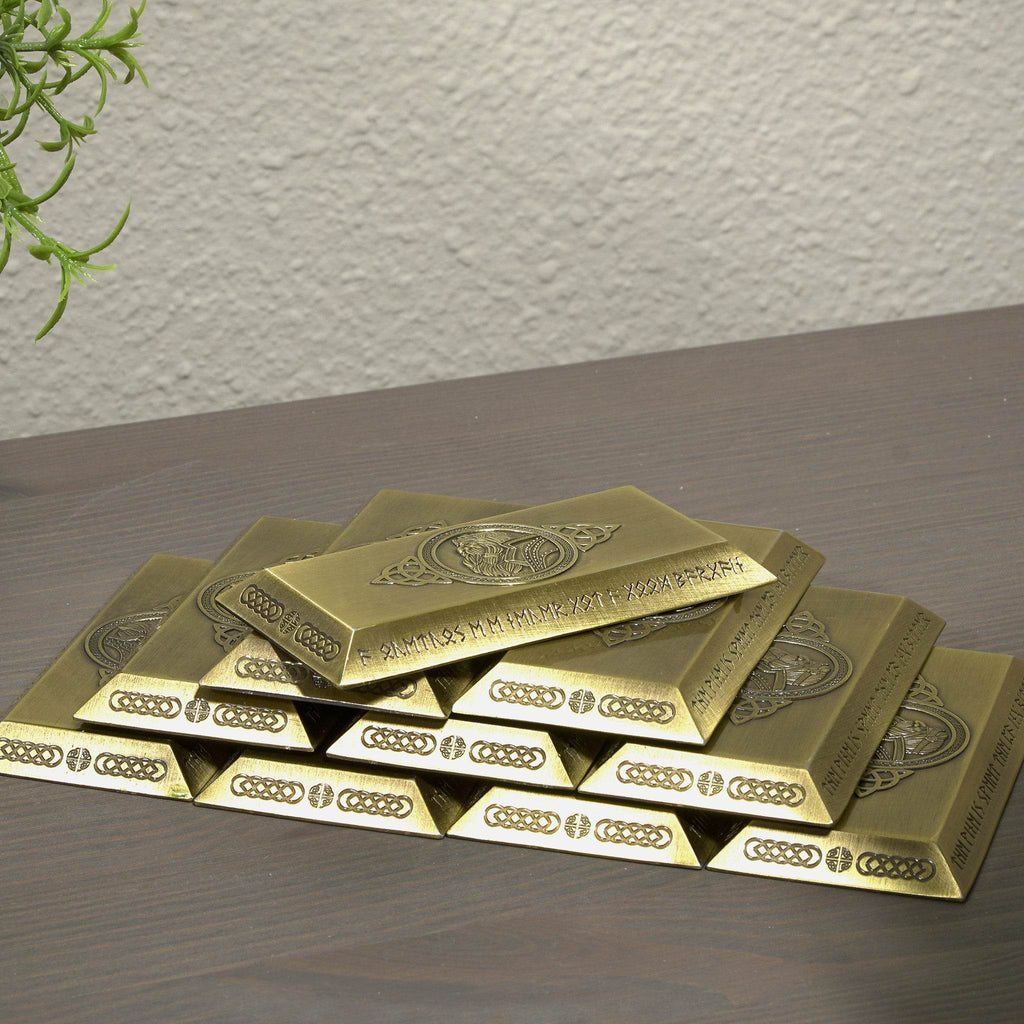 Fantasy Coins - Large Antique Gold Dwarven Bar (1) - 