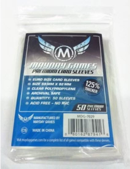 Euro Game Card Sleeves (59x92mm) Standard 7028 or Premium 7029