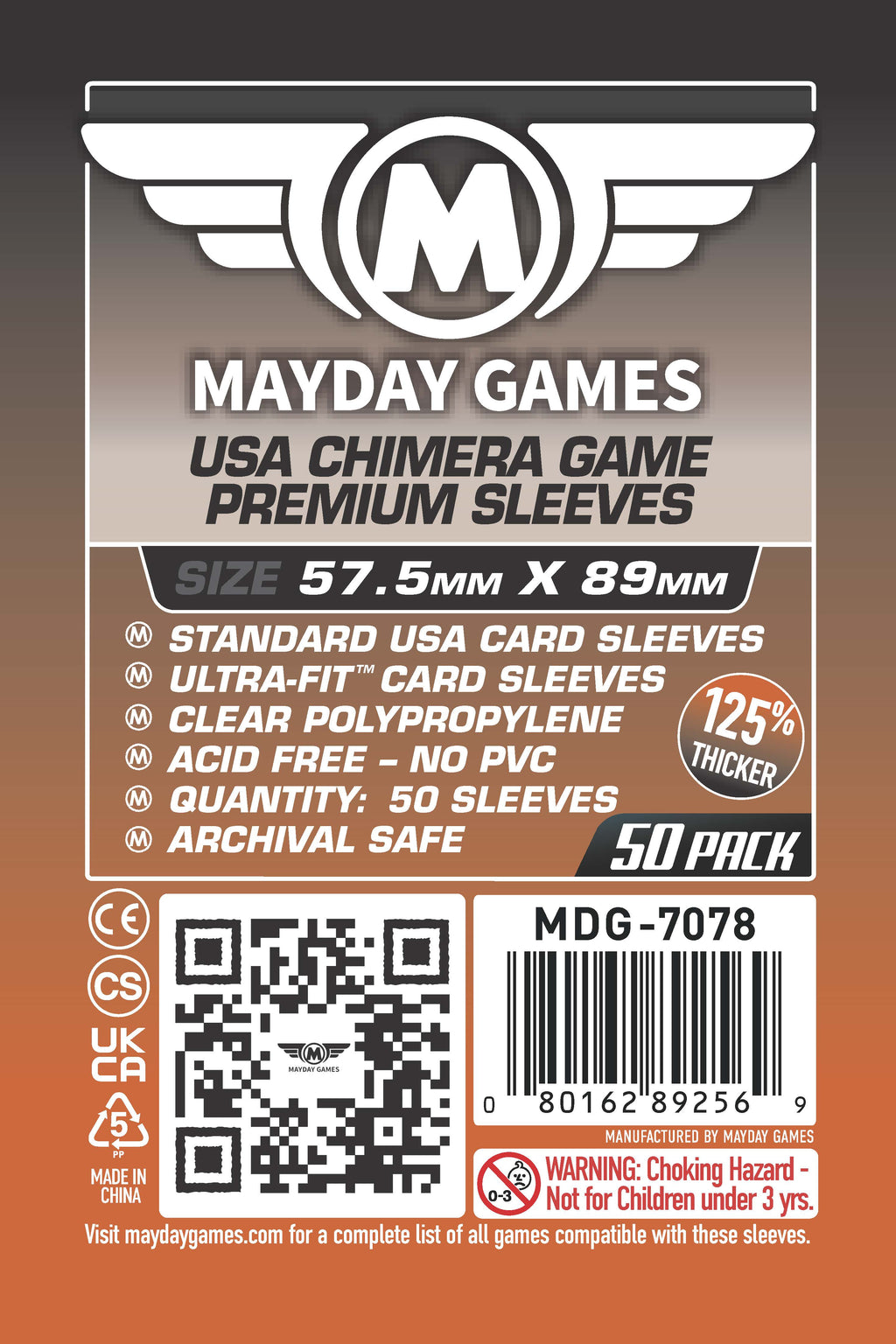 Standard USA Chimera Card Sleeves (57.5x89mm) Standard 7044 or Premium 7078