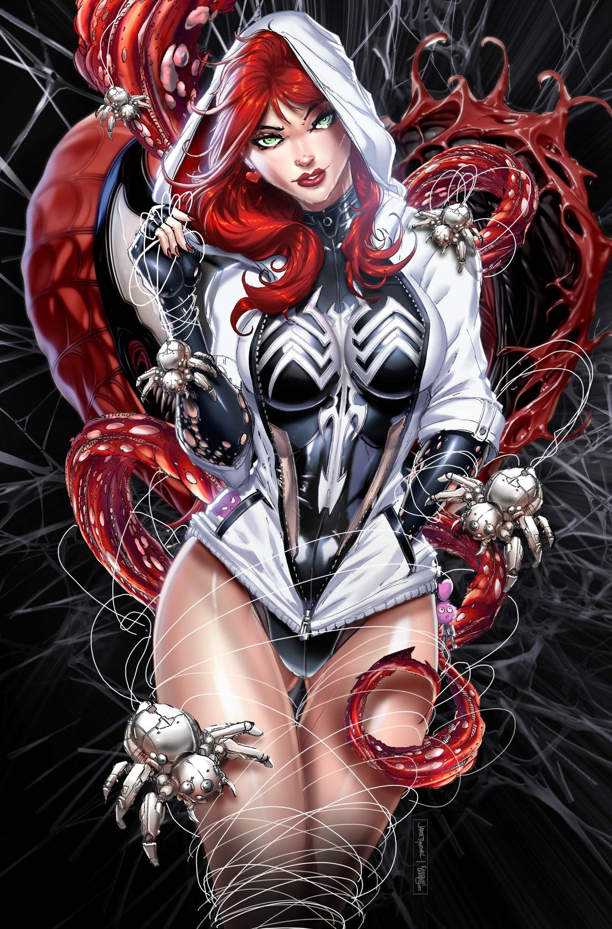 NYCC Hooded Red Head Black Swim Metal Comic