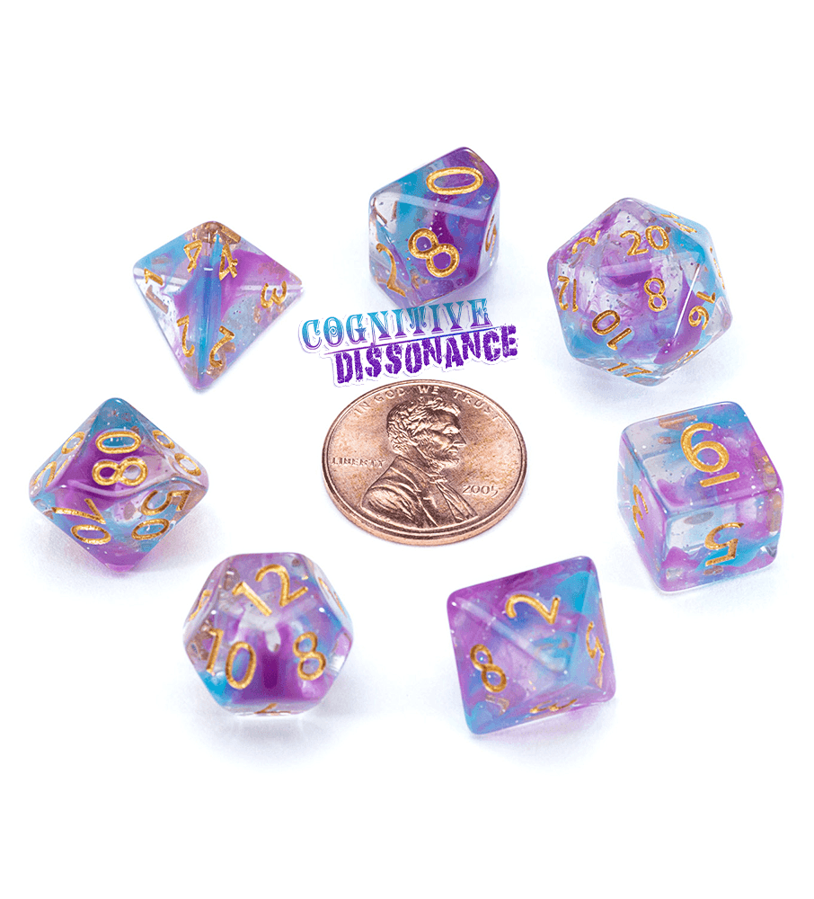 12mm Mighty Tiny Dice Set (7 Dice) - Cognitive Dissonance