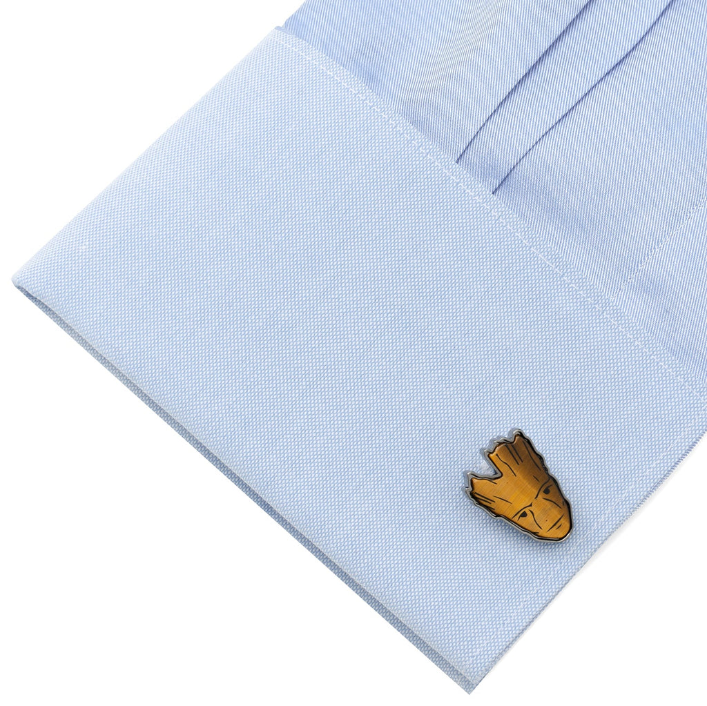 Marvel Guardians of the Galaxy Groot Tigers Eye Cufflinks