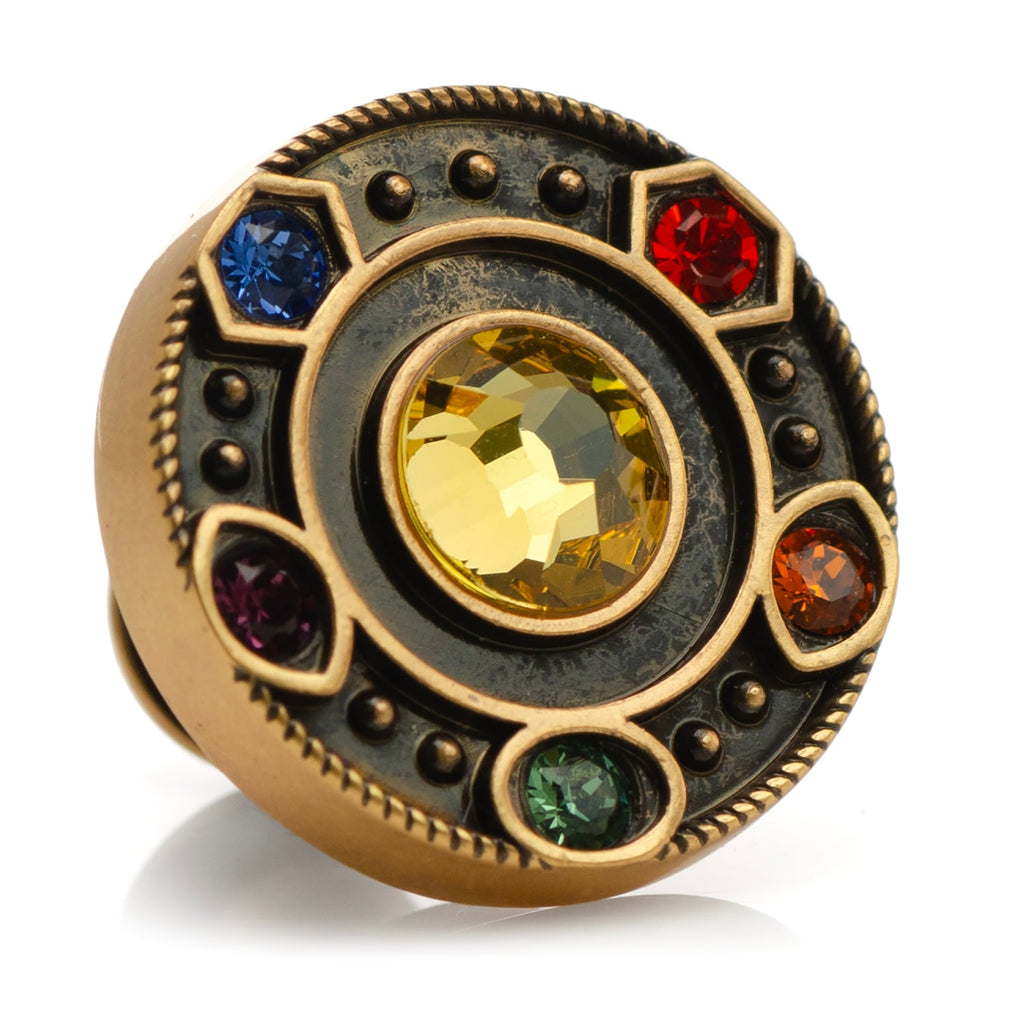 Marvel Avengers  Infinity Stones Antique Gold Lapel Pin