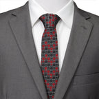 Marvel Spider-Man Chevron Red Black Men's Tie