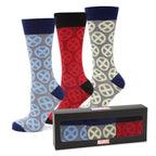Marvel X-Men Socks 3 Pack with Lapel Pin Gift Set