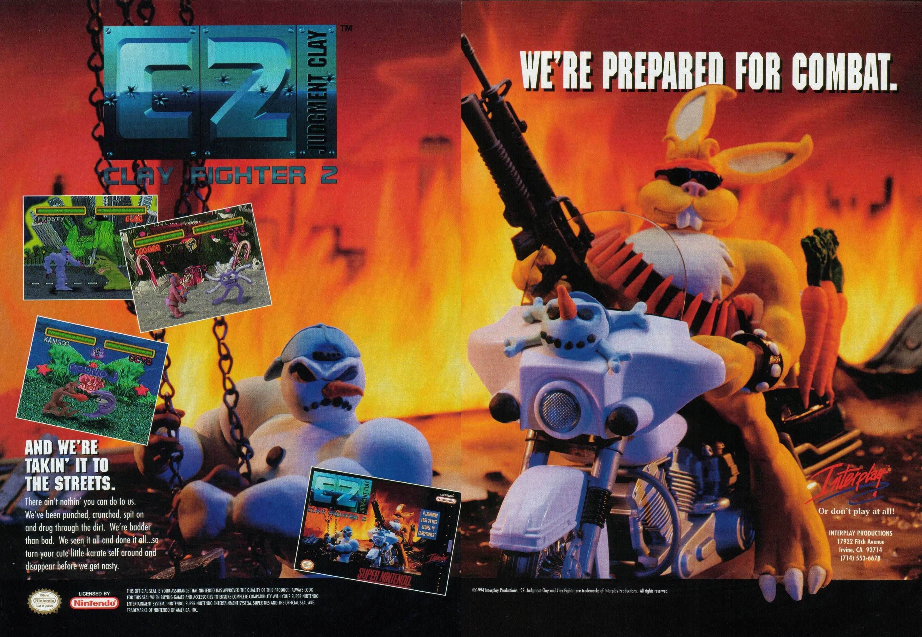 Clay Fighter 2: Judgment Clay (Super Nintendo) - Game Manual Only