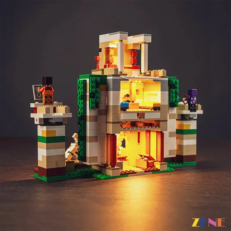 The LEGO Iron Golem Fortress #21250 Light Kit