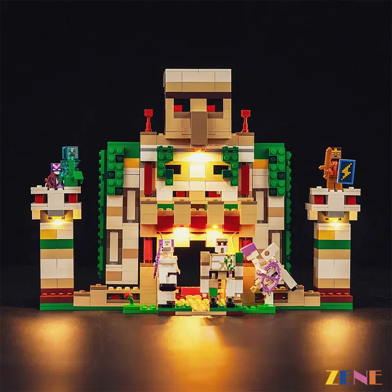 The LEGO Iron Golem Fortress #21250 Light Kit