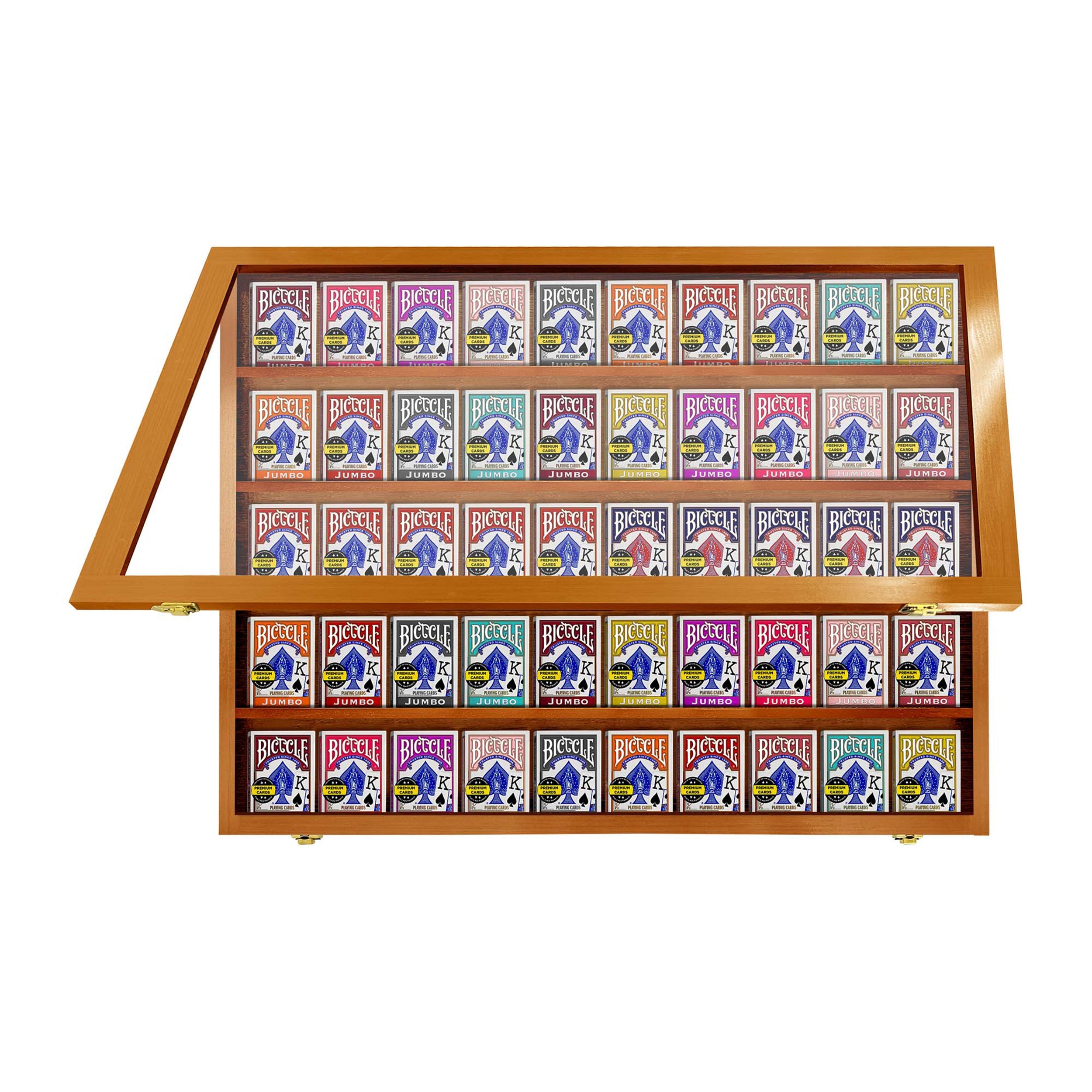 Playing Card Deck Display Case - Holds 50 Decks