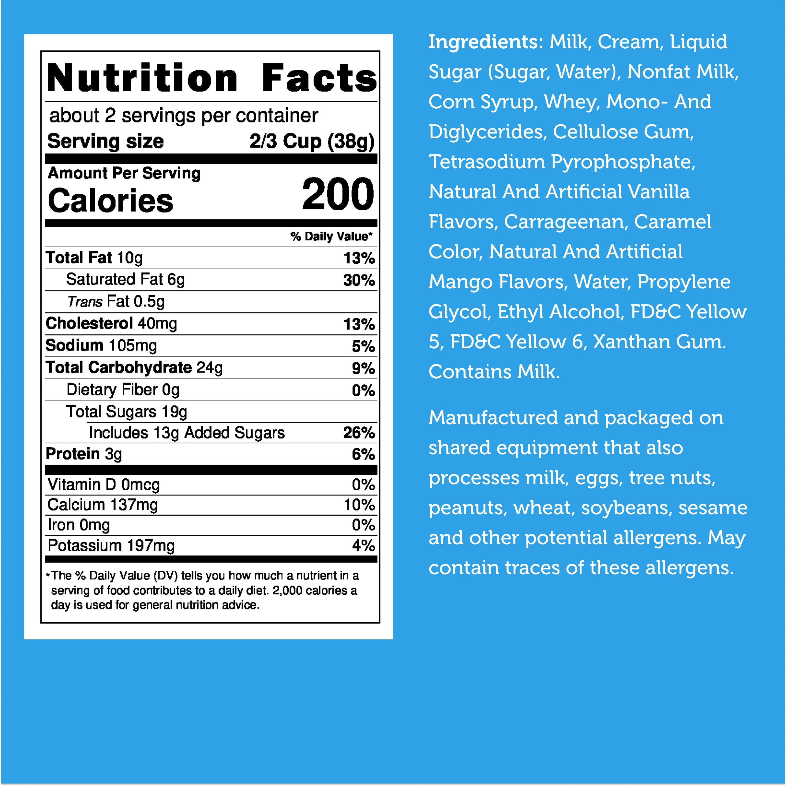Freeze Dried Ice Cream That Does Not Melt (Bits) Mango