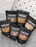 Manly Mixed Nuts Box – 6 Gourmet Nut Varieties | Handcrafted & Kettle-Cooked Snacks - 