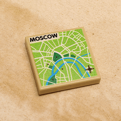 B3 Customs® Moscow, Russia Map (2x2 Tile) - 