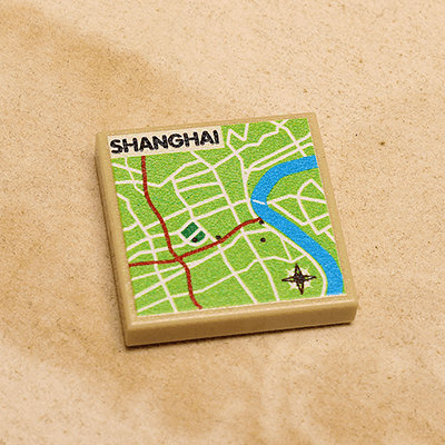B3 Customs® Shanghai, China Map (2x2 Tile) - 