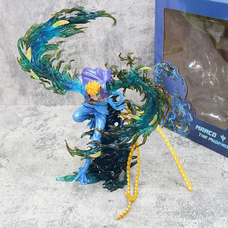 Marco the Phoenix Anime Figurine, One Piece Figures Action Toys Flying Marco PVC 33 cm
