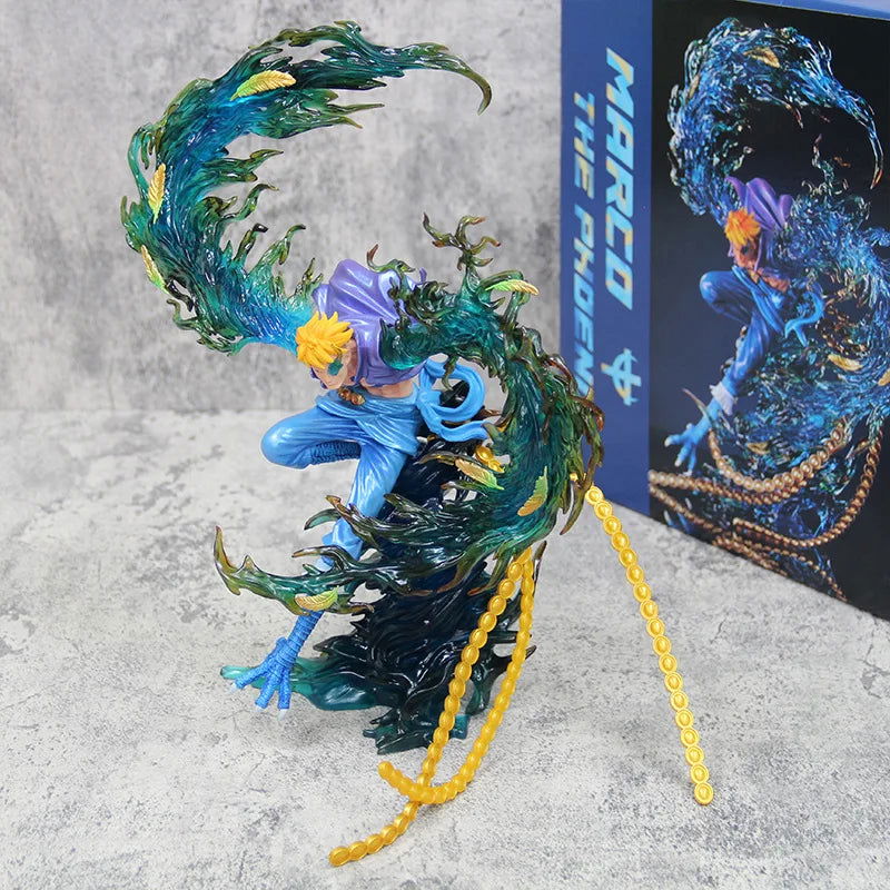 Marco the Phoenix Anime Figurine, One Piece Figures Action Toys Flying Marco PVC 33 cm