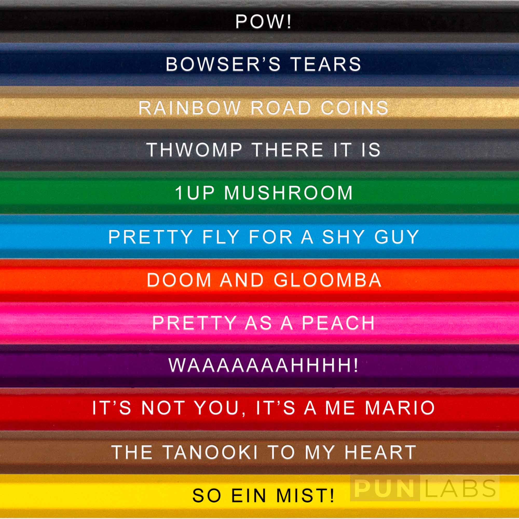 Mario Colos. Colored Pencil Set For Fans of Super Mario Brothers