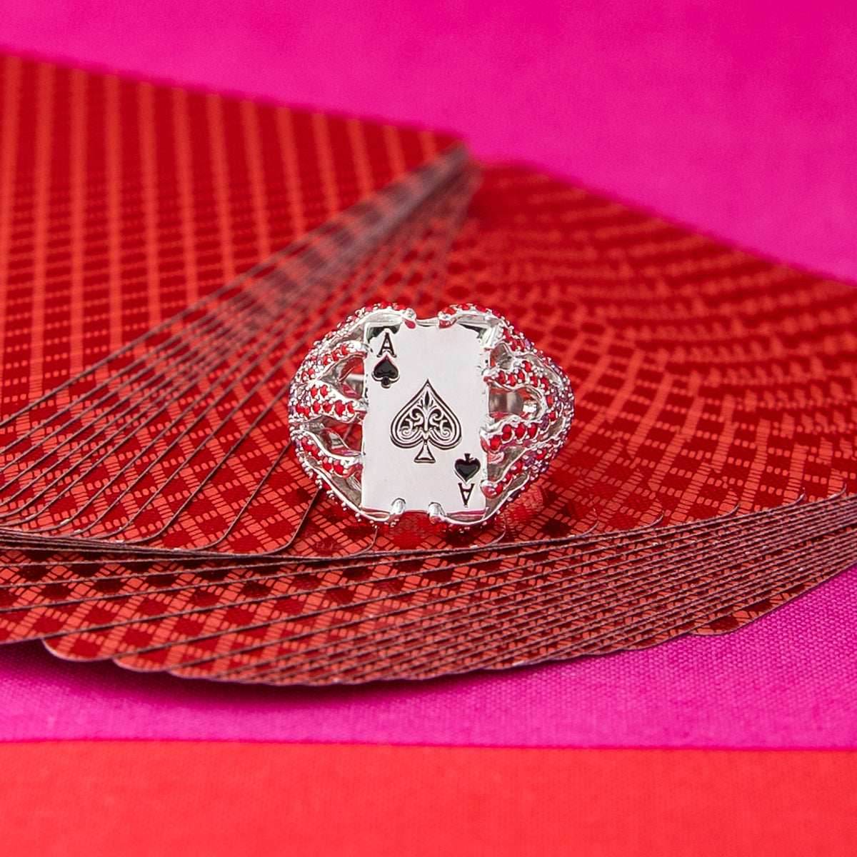 Marvel X RockLove X-MEN Gambit Kinetic Card Ring - Size 5