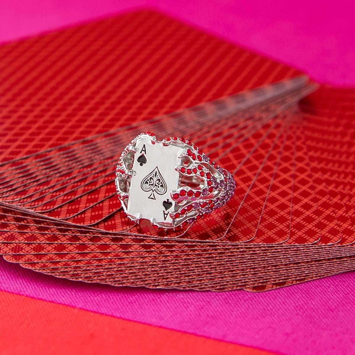 Marvel X RockLove X-MEN Gambit Kinetic Card Ring - Size 5