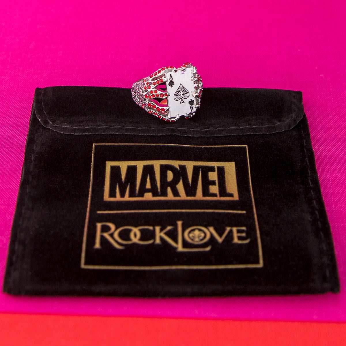 Marvel X RockLove X-MEN Gambit Kinetic Card Ring - Size 5