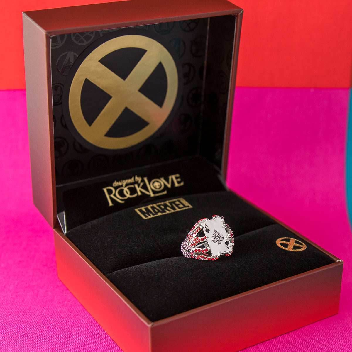 Marvel X RockLove X-MEN Gambit Kinetic Card Ring - Size 5