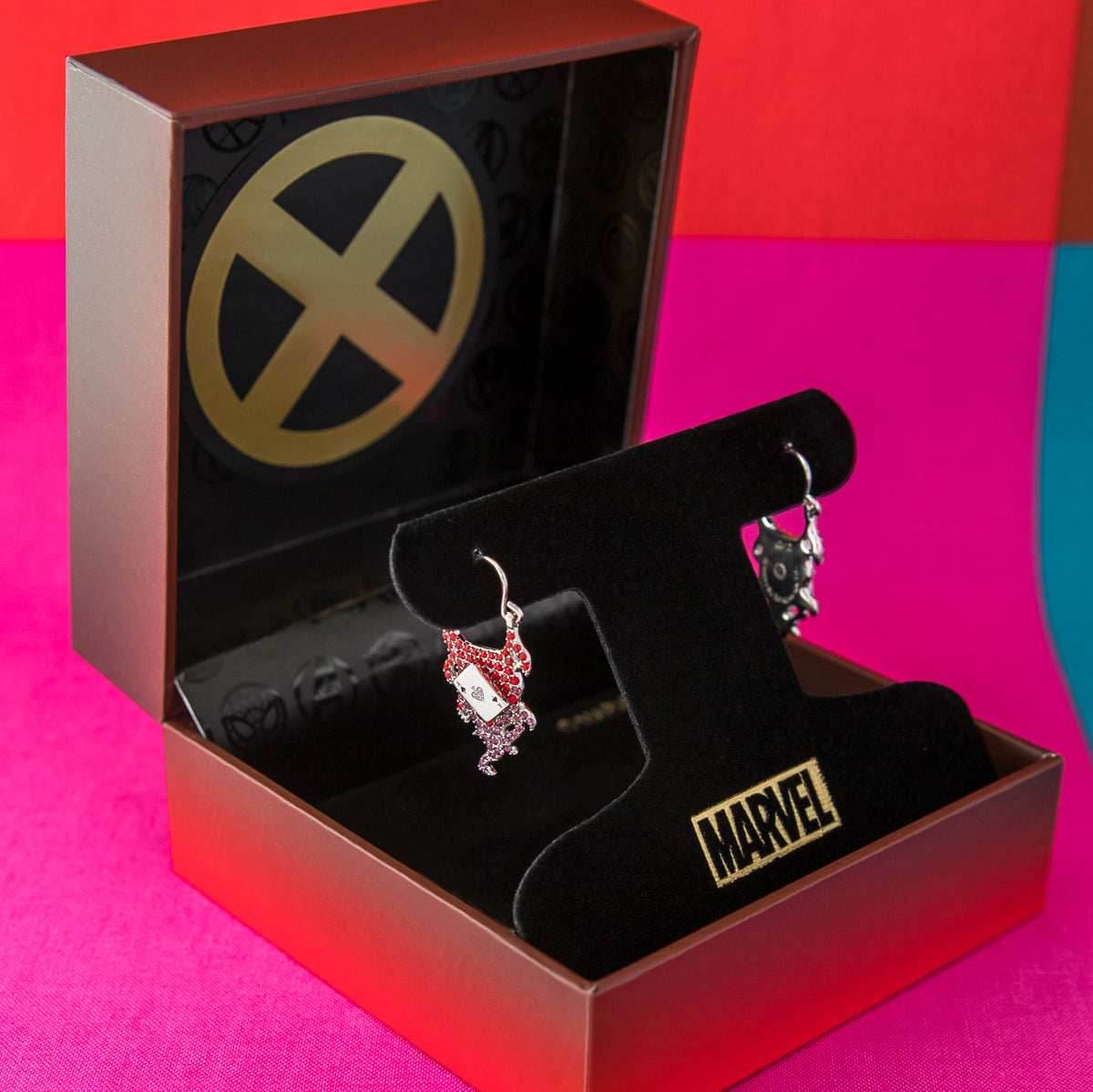 Marvel X RockLove X-MEN Gambit Spinning Card Earrings - 