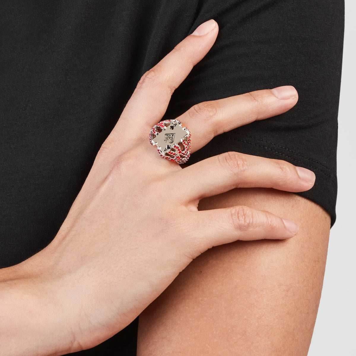 Marvel X RockLove X-MEN Gambit Kinetic Card Ring - Size 5