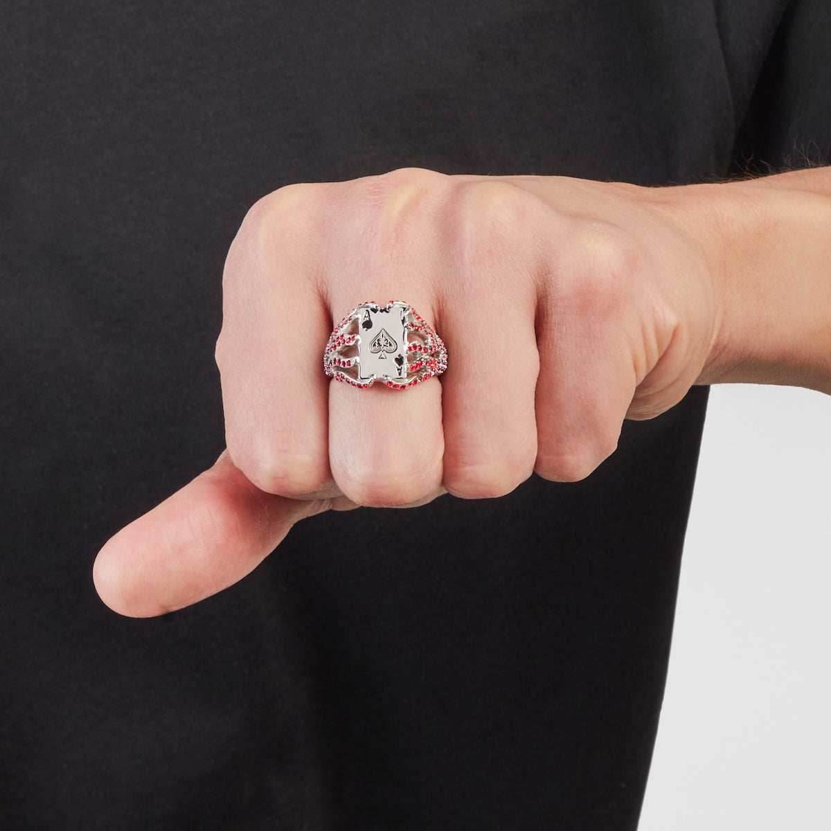 Marvel X RockLove X-MEN Gambit Kinetic Card Ring - Size 5